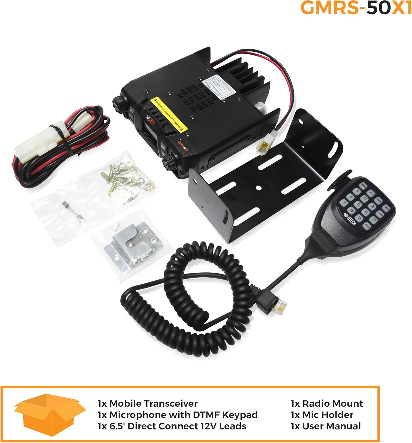 50 Watt GMRS Two-Way Radio with Dual Band Scanning Receiver B9852