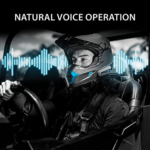 Black Motorcycle Bluetooth Communication System Headset Intercom - Single Pack V898
