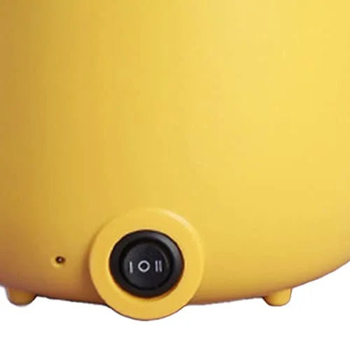 Electric Cooking Pot 1.5L Coated Clear Lid Yellow Double Layer X603