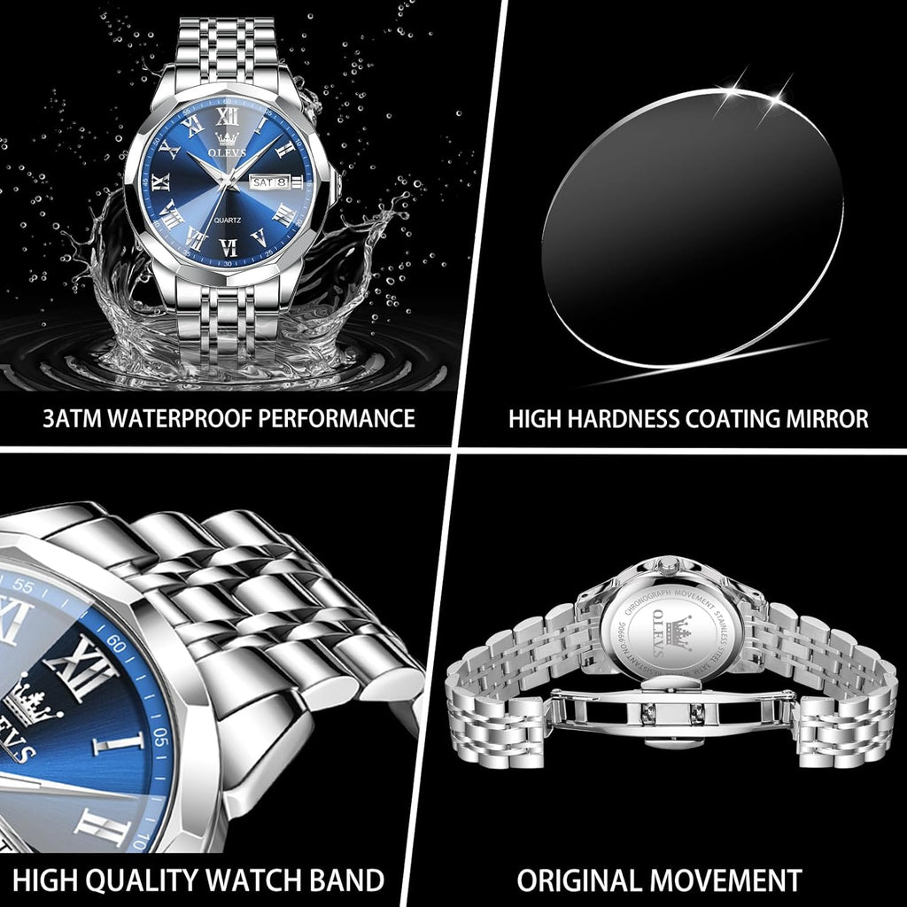 Stainless Steel Quartz Men Watch with Date C2012