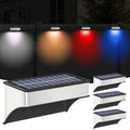 8 Pack Solar Wall Lights Outdoor 60 Lumen Waterproof Warm&Cool White RGB T178500