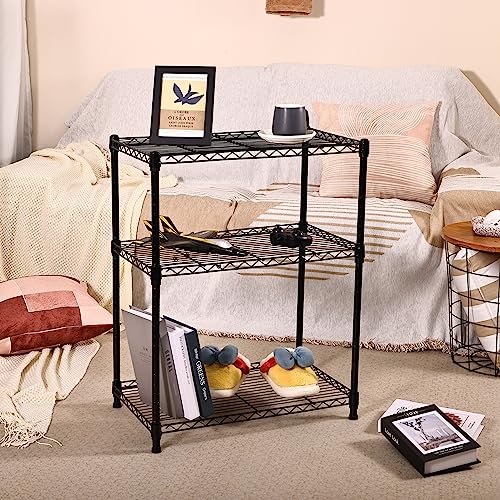 Black Steel Adjustable Storage Shelving Unit I595589
