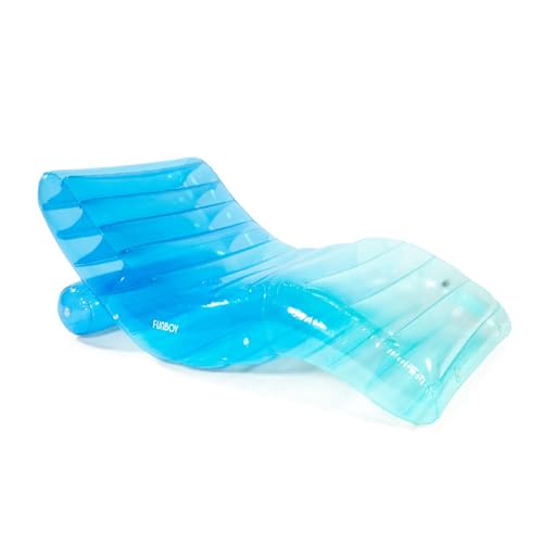 Giant Inflatable Blue Chaise Lounger Pool Float J6252