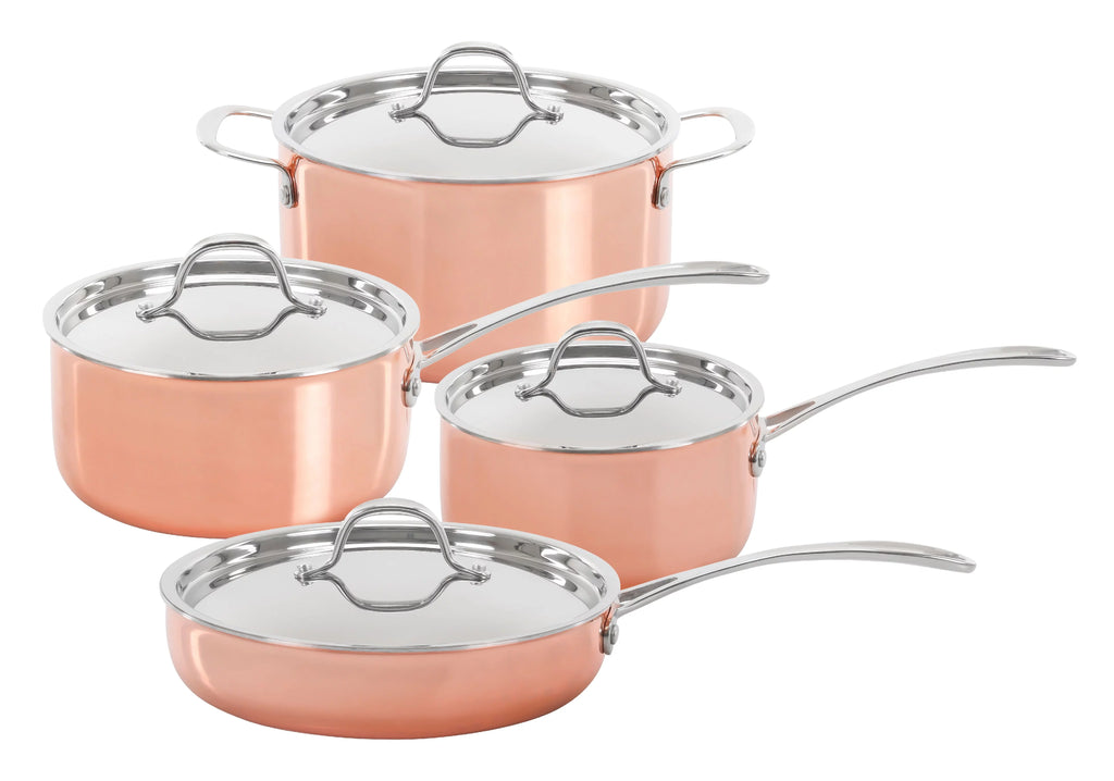 8 Piece Triply Copper Cookware Set O4913