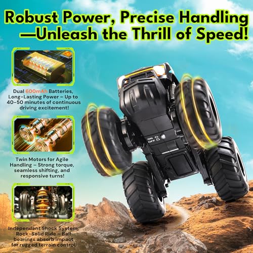 1:16 Waterproof Remote Control Monster Truck Pickup Car 4WD All Terrain Off-Road Toy F230460