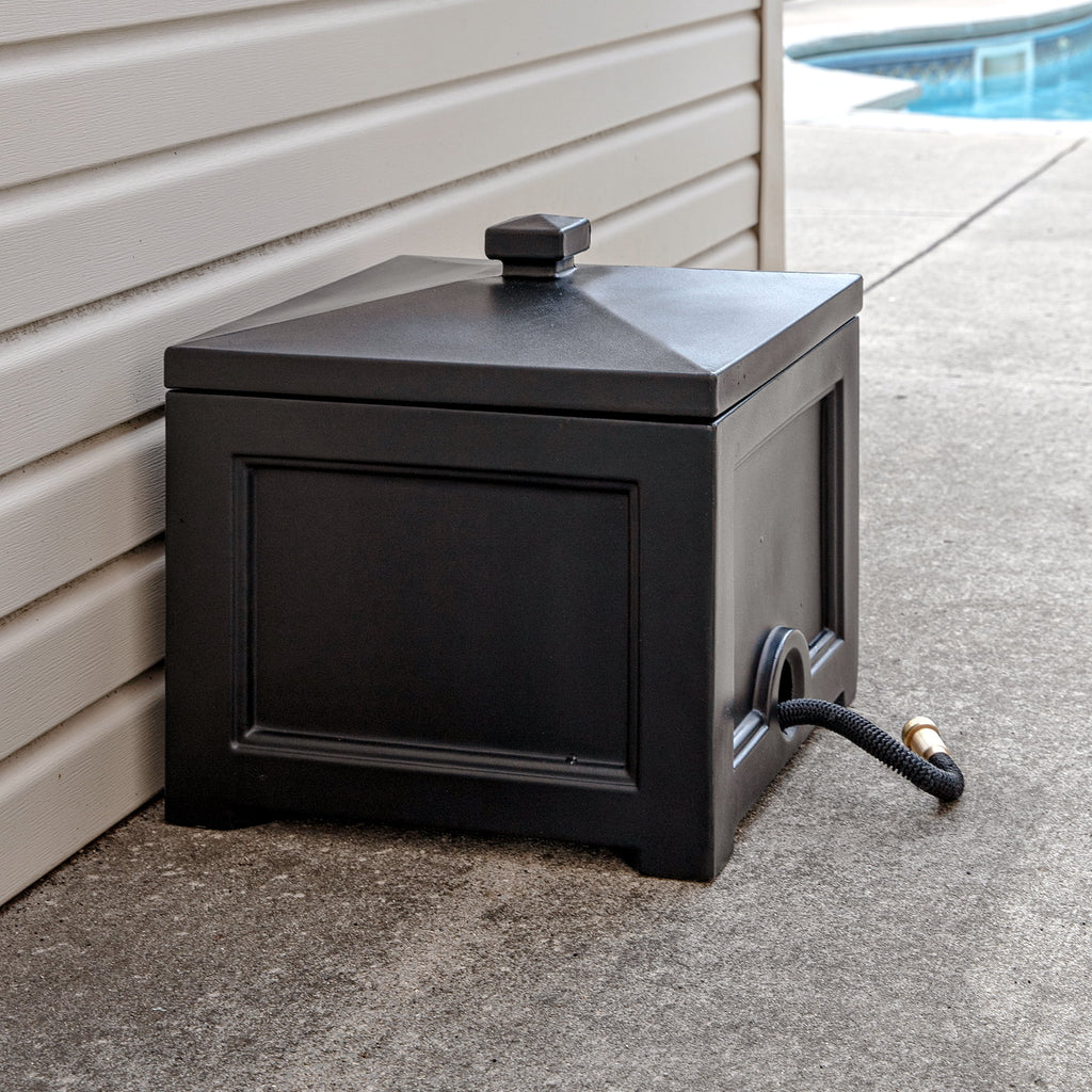 Black 100ft Garden Hose Bin R554146