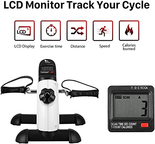 Under Desk Bike Pedal Exerciser with LCD Screen U8637
