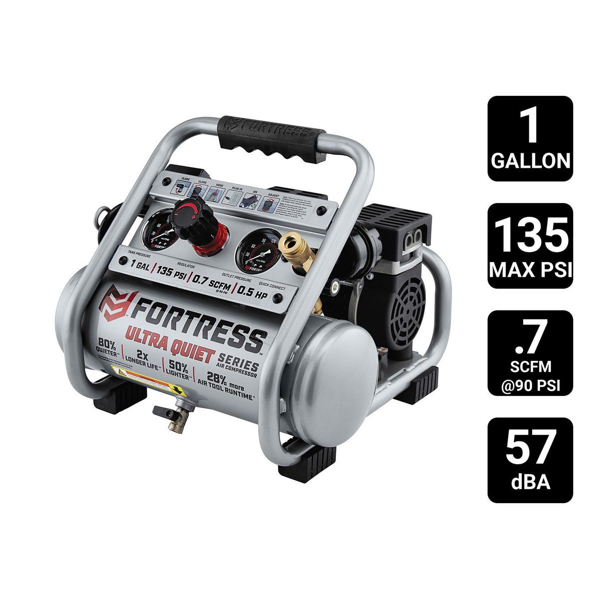 1 Gallon 135 PSI Oil-Free Air Compressor O574982