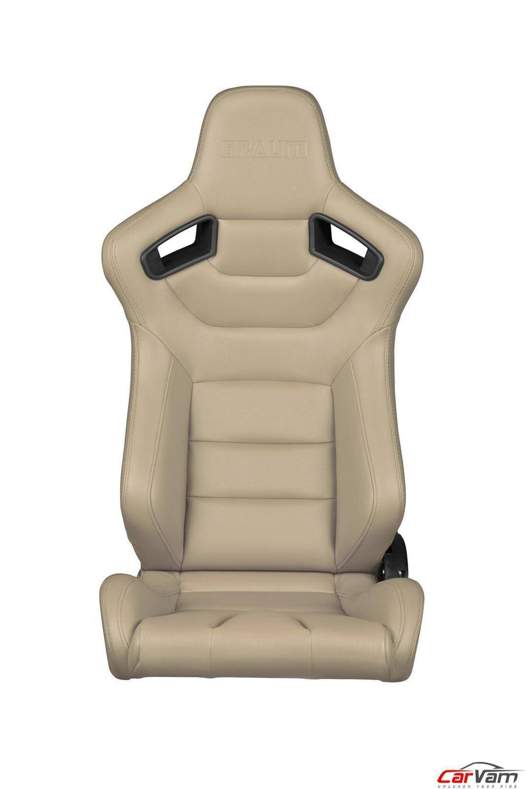 Beige Leatherette Racing Seats Pair M740842