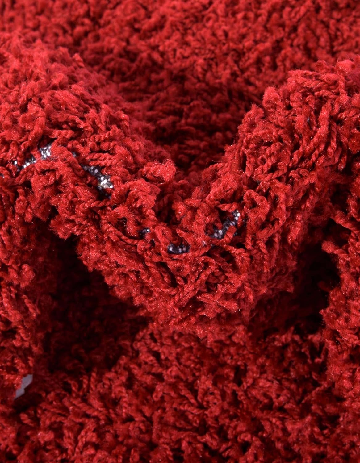 8' x 11' Cherry Red Shag Rug R1734
