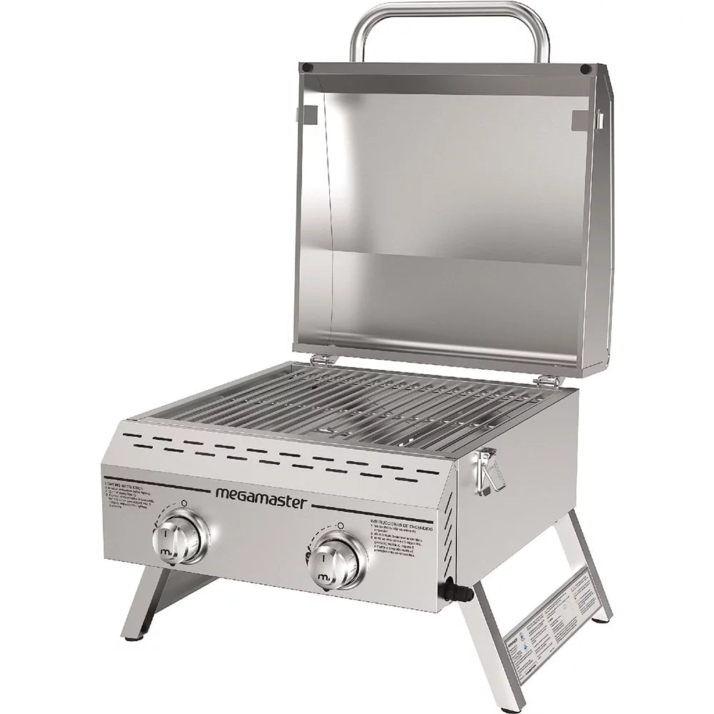 Stainless Steel 2-Burner Flat Top Propane Gas Grill N438
