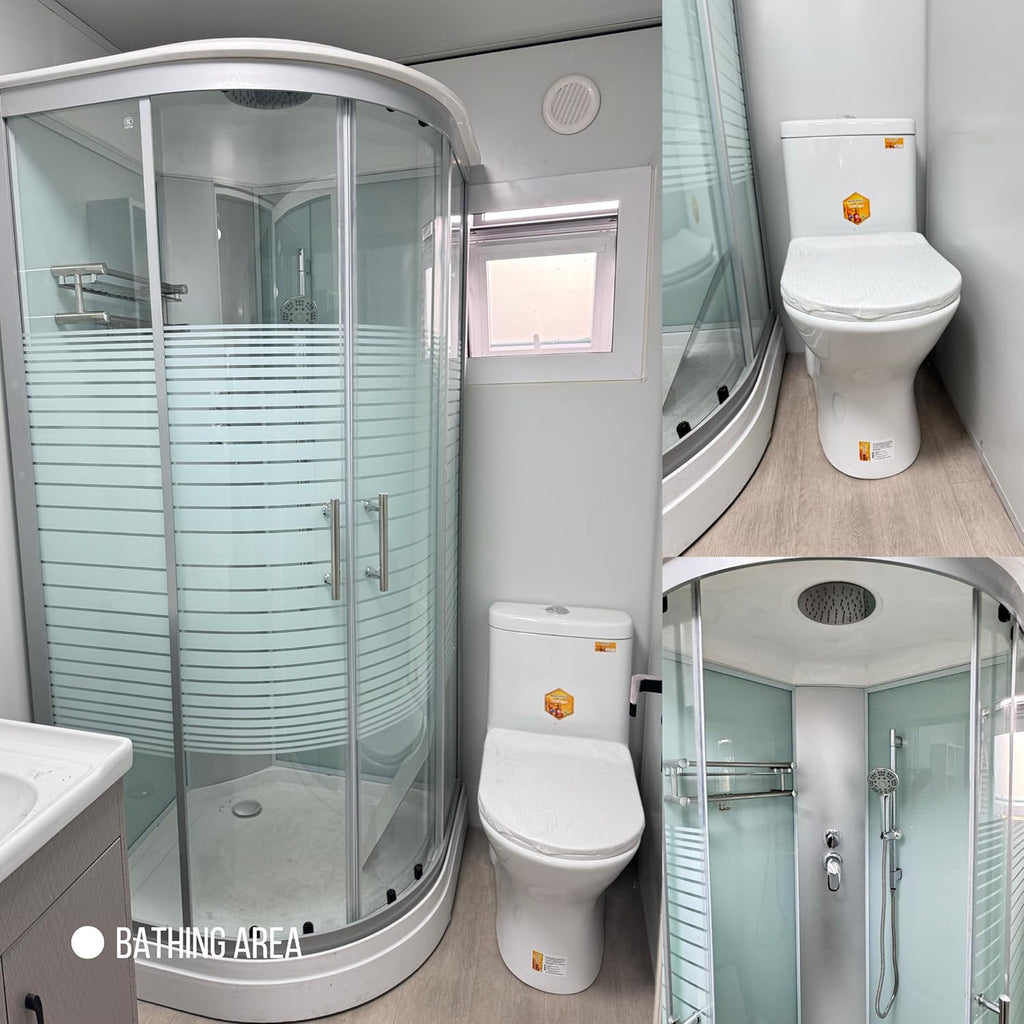 20ft Prefab White House with 2 Bedroom 1 Living room 1 bathroom 1 kitchen R866