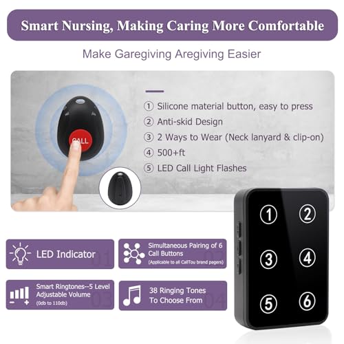 Wireless Nurse Call Button LED Call Light Call Bell J841267