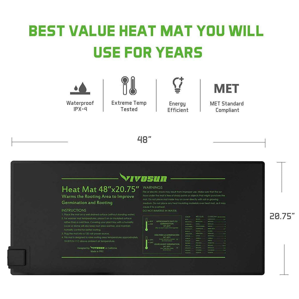 20.75 Seedling Heat Mat and Digital Thermostat Combo Set P430