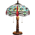 Tiffany Stained Glass Table Lamp 2-Light 16x16x24 Inches Q2356