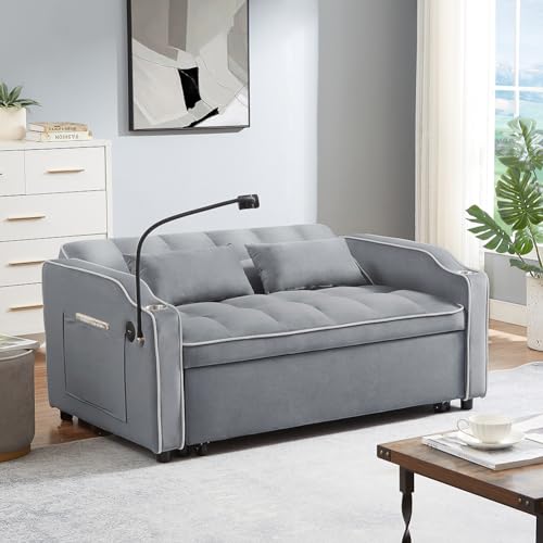 3-in-1 Velvet Convertible Sleeper Sofa Bed B3020