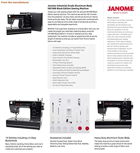 Black Edition All Metal Body Sewing Machine A91573