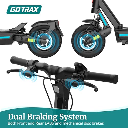 Off-Road Electric Scooter with 10" Tubeless Tires, 25 Miles Range, Dual 500W Motor, 28Mph Top Speed, Dual Suspension, Quick-Release Battery, Foldable H1634