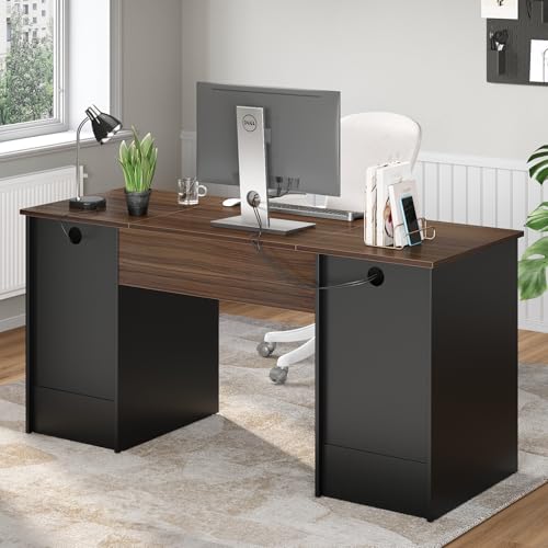 59" Computer Desk with 4 Drawers and File Drawer N74399