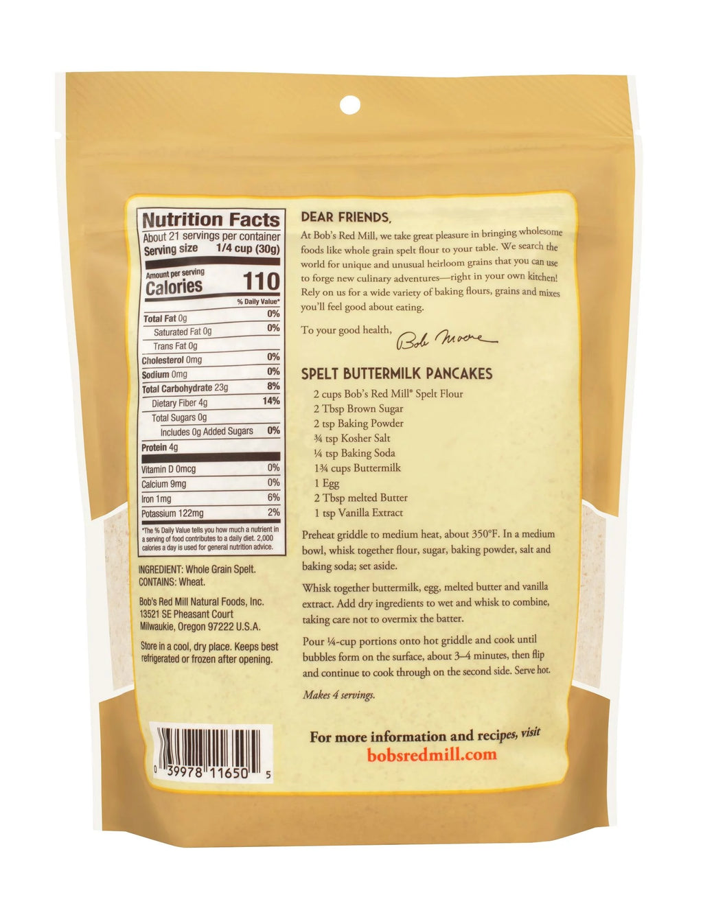 22 Ounce Spelt Flour X851574