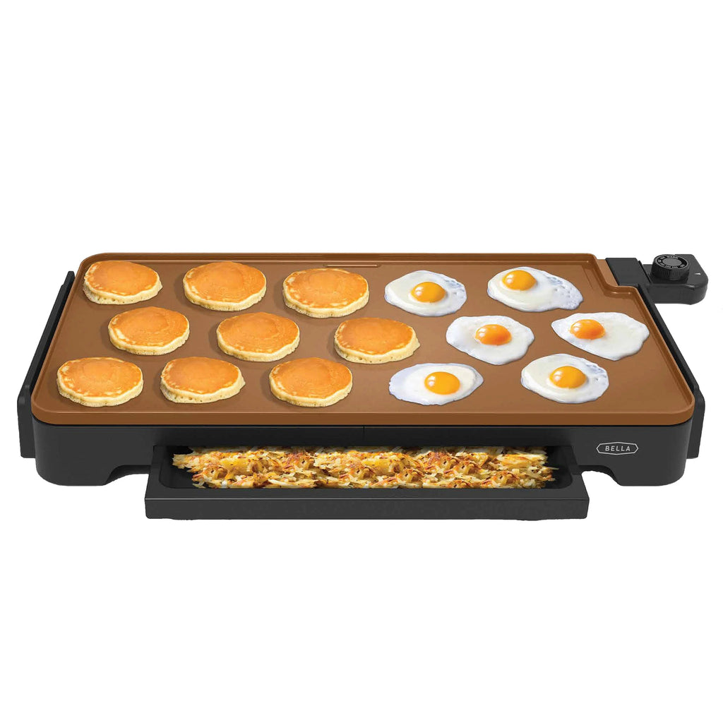 Extra Large Ceramic Griddle with Warming Tray F5523