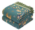 Beige 100% Organic Cotton Throw Blanket 80" x 90" J90993