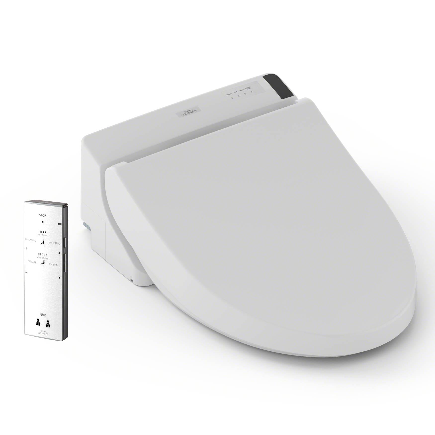 Cotton White Elongated Bidet Toilet Seat I9725