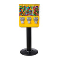 Yellow Triple Compartment Candy Dispenser with Iron Stand J380591