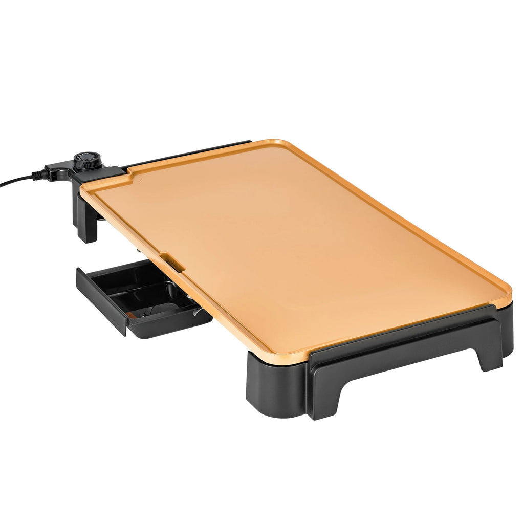 Extra Large Ceramic Griddle with Warming Tray F5523