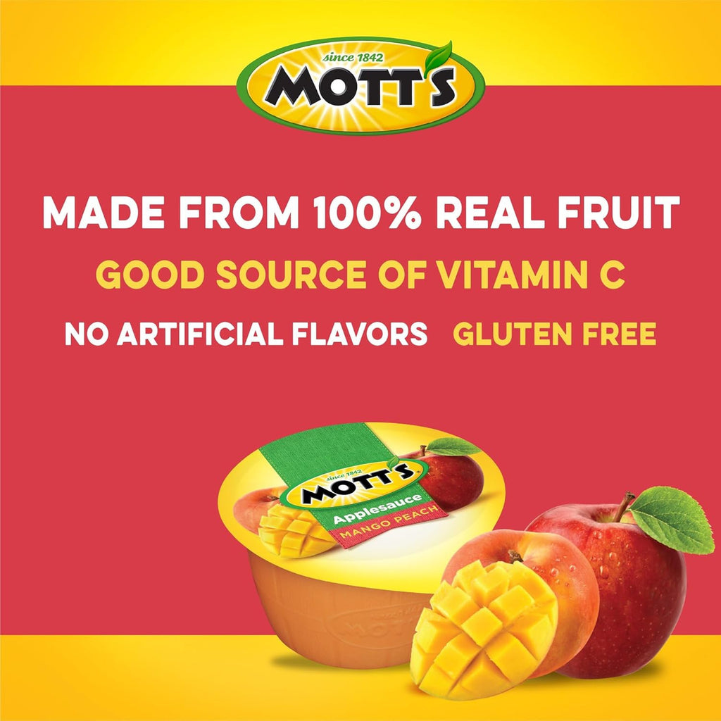 Mango Peach Applesauce 6/4oz Cups (Pack of 6) E816440