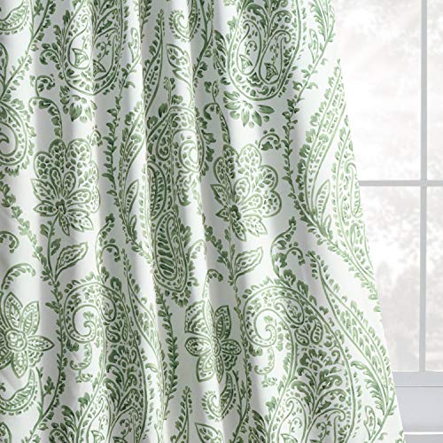 Printed Room Darkening Curtains 50 X 63 (1 Panel), Tea Time China Blue W19770
