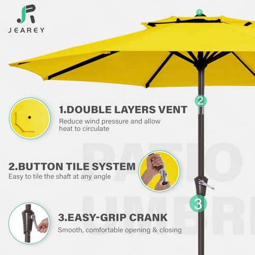 Navy Blue 9 ft 2-Tiers Patio Umbrella O2722