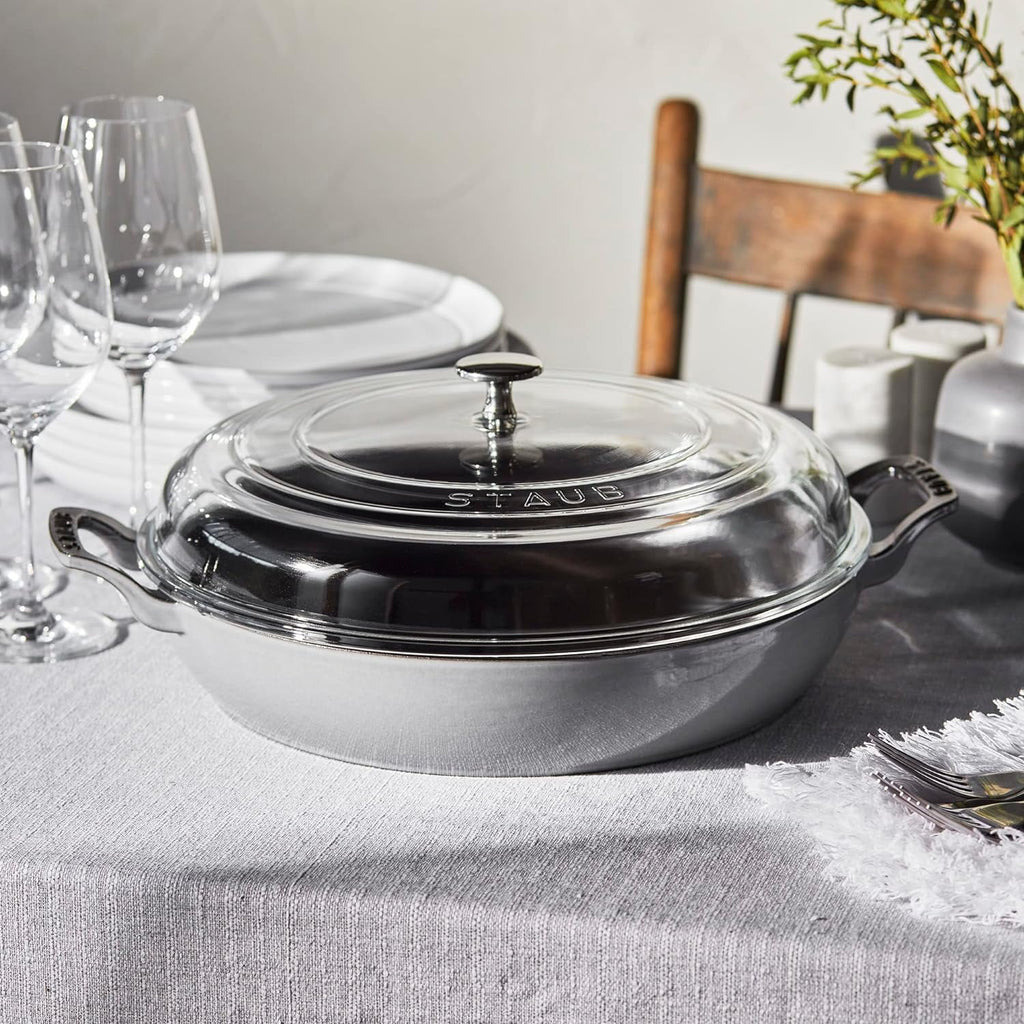 3.5 Qt Cast Iron Braiser with Glass Lid U7115