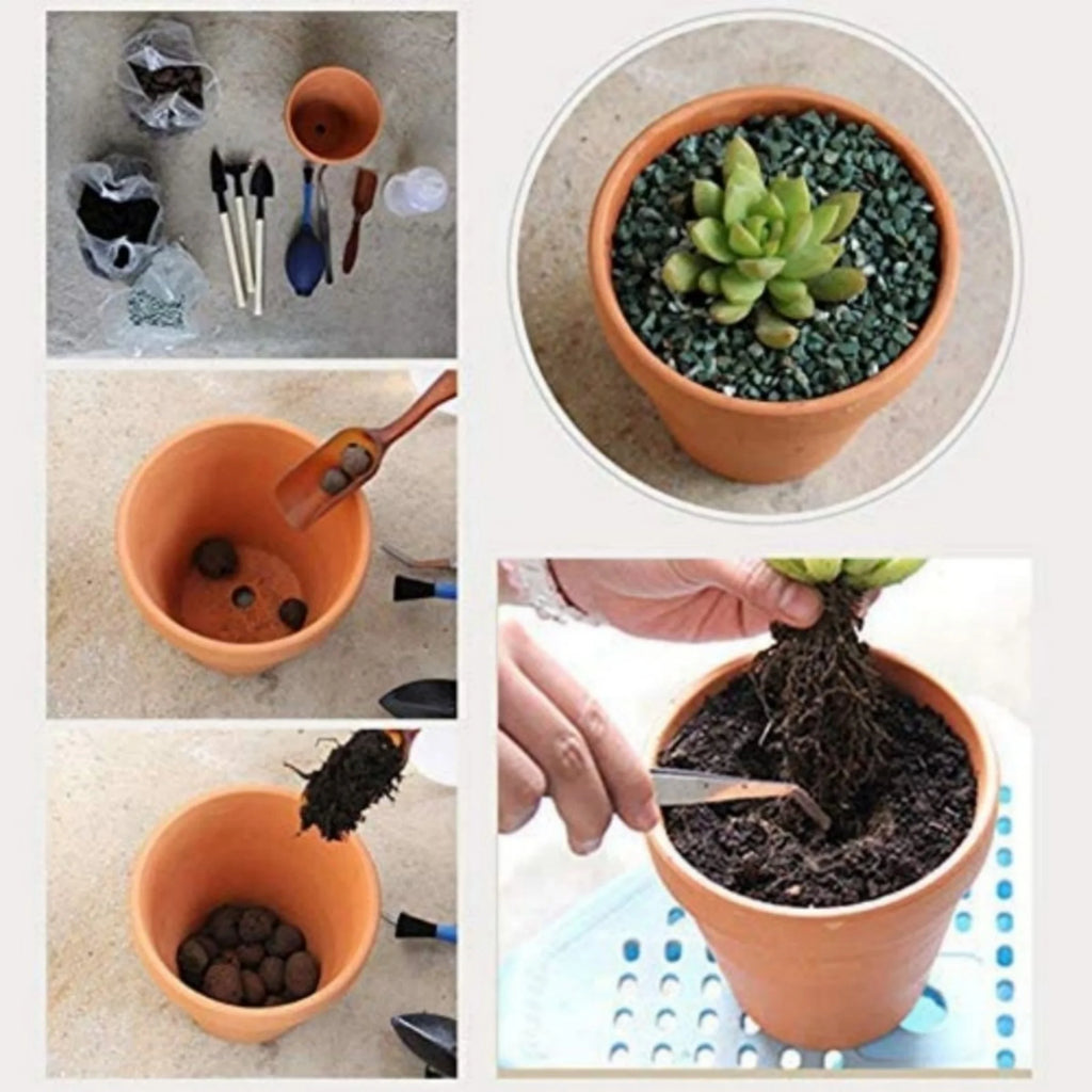 4 Pack 3 Inch Terracotta Pots with Saucer M195292