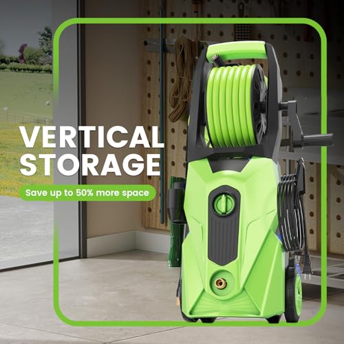 Electric Pressure Washer 5000 PSI 4.0 GPM with 33ft Hose, 4 Nozzle and Foam Cannon, Green Z3417