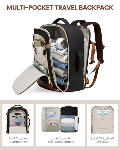 40L Waterproof Travel Backpack with 3 Packing Cubes K339