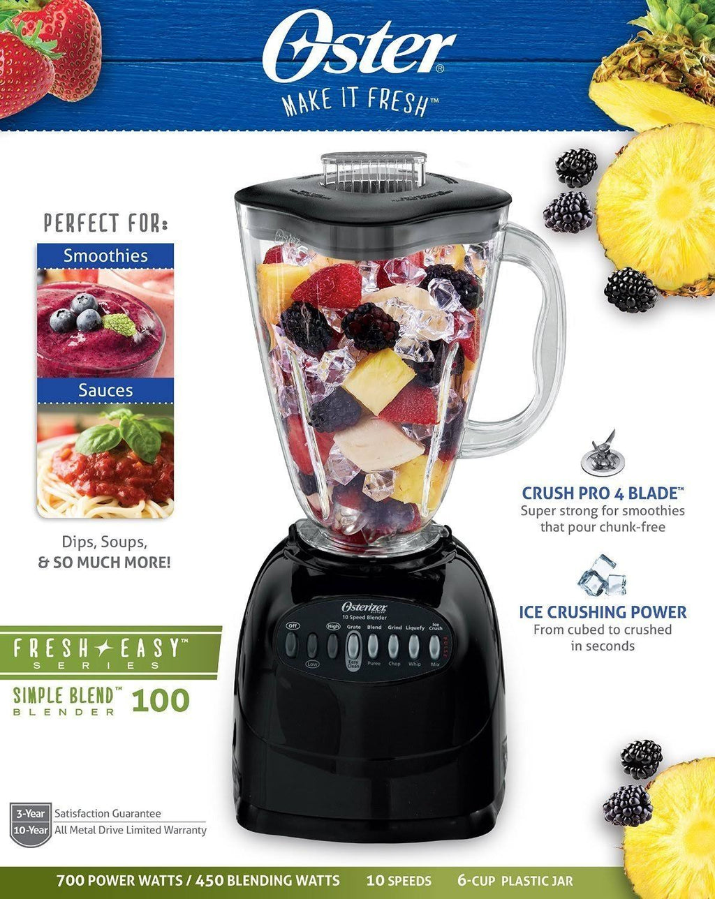 12-Speed Blender, 6-Cup Capacity, Metallic Red V65705