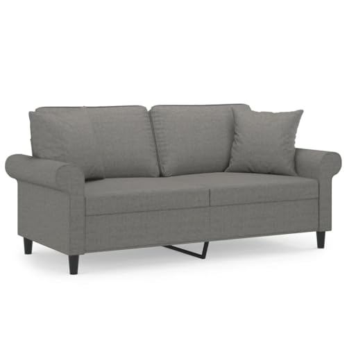 Dark Gray 47.2" Fabric 2-Seater Sofa V653841