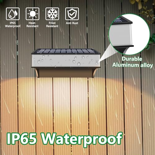 8 Pack Solar Wall Lights Outdoor 60 Lumen Waterproof Warm&Cool White RGB T178500