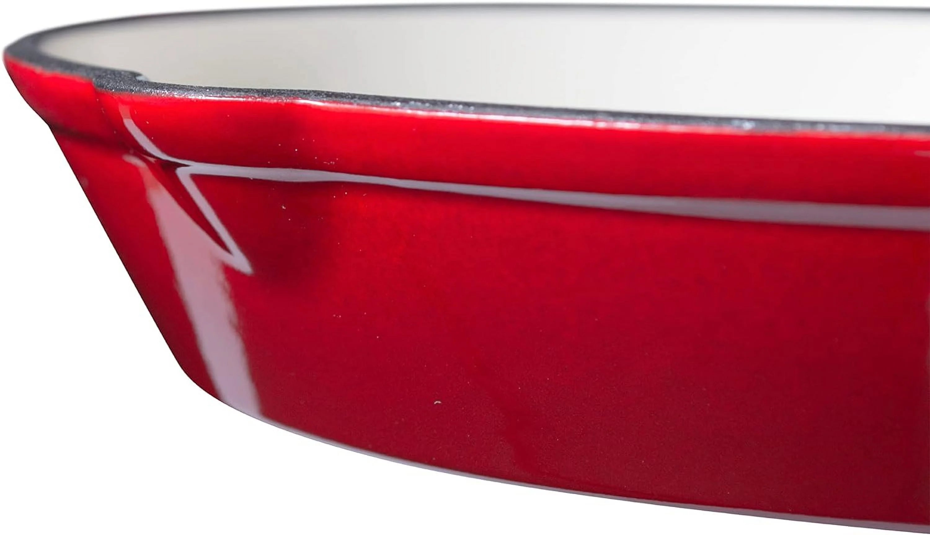 Red Enameled Cast Iron 10" Skillet E56213