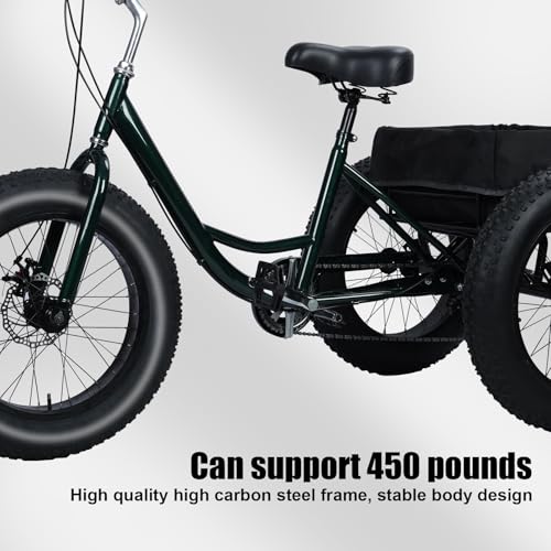20 Inch 7 Speed 3 Wheel Tricycle with Basket Double Disc Brake K25225