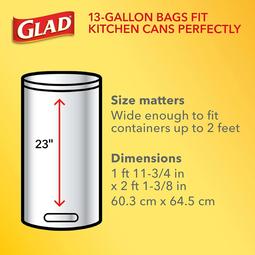 13 Gal Tall Kitchen Drawstring Garbage Bags, 40 Ct N605718