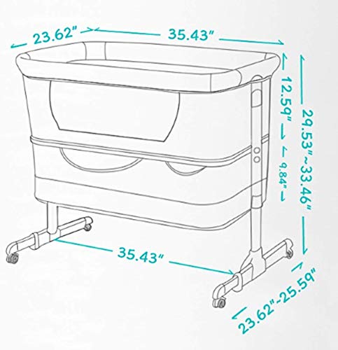 Deep Grey 3 in 1 Baby Bassinet with Breathable Net D338793