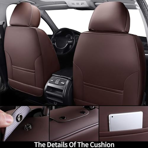 Red Line Leather Car Seat Covers Full Set B6588