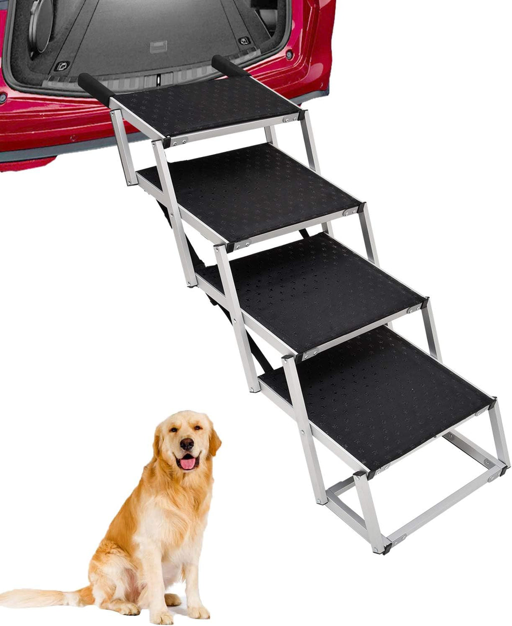 Foldable Aluminum Pet Stairs with Non-slip Surface U6133