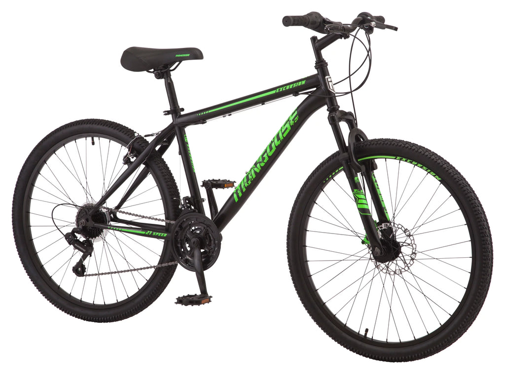 26 inch 21 speeds Black Green Mountain Bike T667