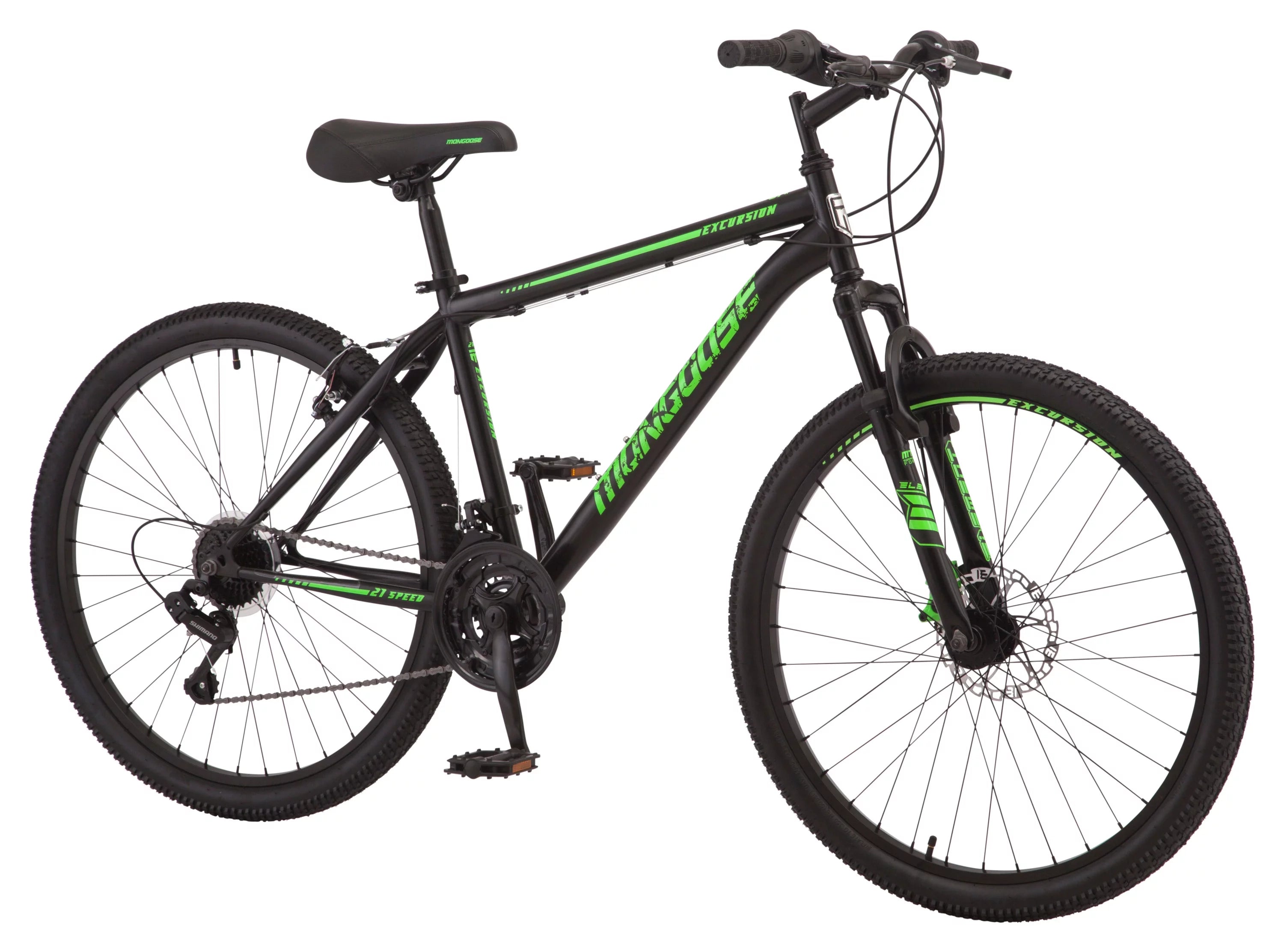 26 inch 21 speeds Black Green Mountain Bike T667