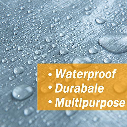Blue 6 Mil Waterproof Poly Tarpaulin with Reinforced Edges O852