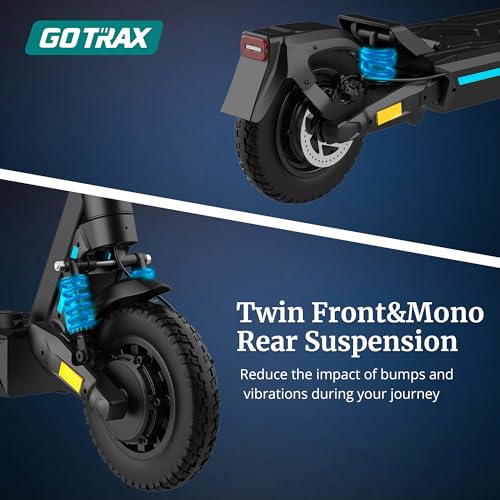 Off-Road Electric Scooter with 10" Tubeless Tires, 25 Miles Range, Dual 500W Motor, 28Mph Top Speed, Dual Suspension, Quick-Release Battery, Foldable H1634