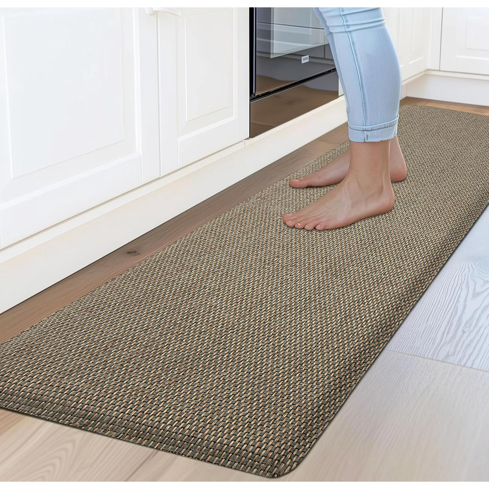 Grey/Green 17.3"x47" Anti-Fatigue Non Slip Kitchen Mat P962067